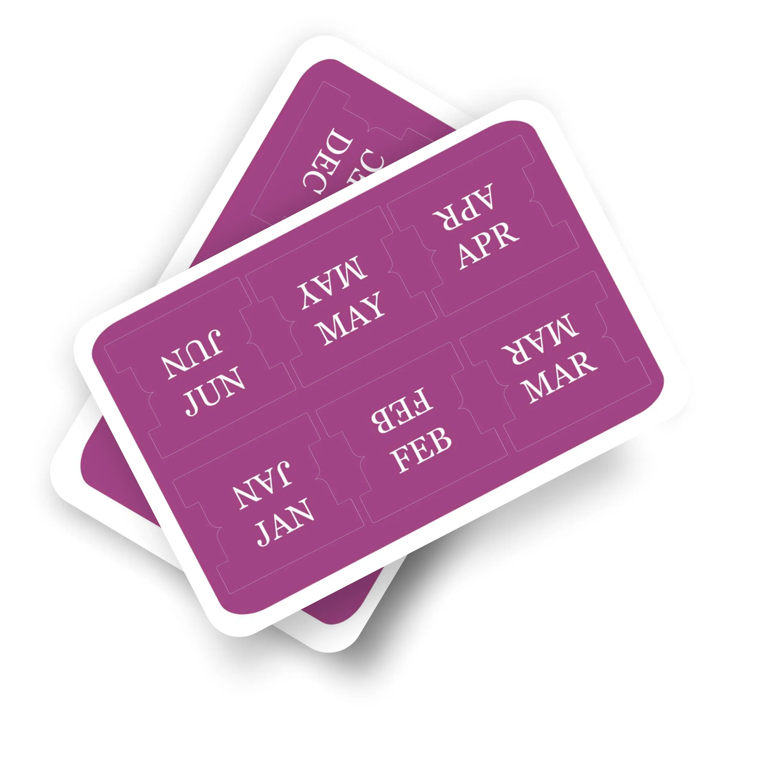 The Daily Stain Solid Color Planner Tabs | Self-Adhesive Monthly Tabs for Planners, Journals & Notebooks