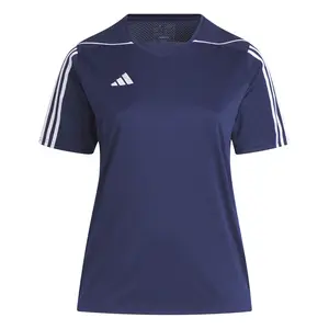 adidas Womens Tiro23 League V Neck Short Sleeve Jersey Plus Soccer Cleats - Blue adidas Womens Tiro23 League V Neck Short Sleeve Jersey Plus Soccer Cleats - Blue