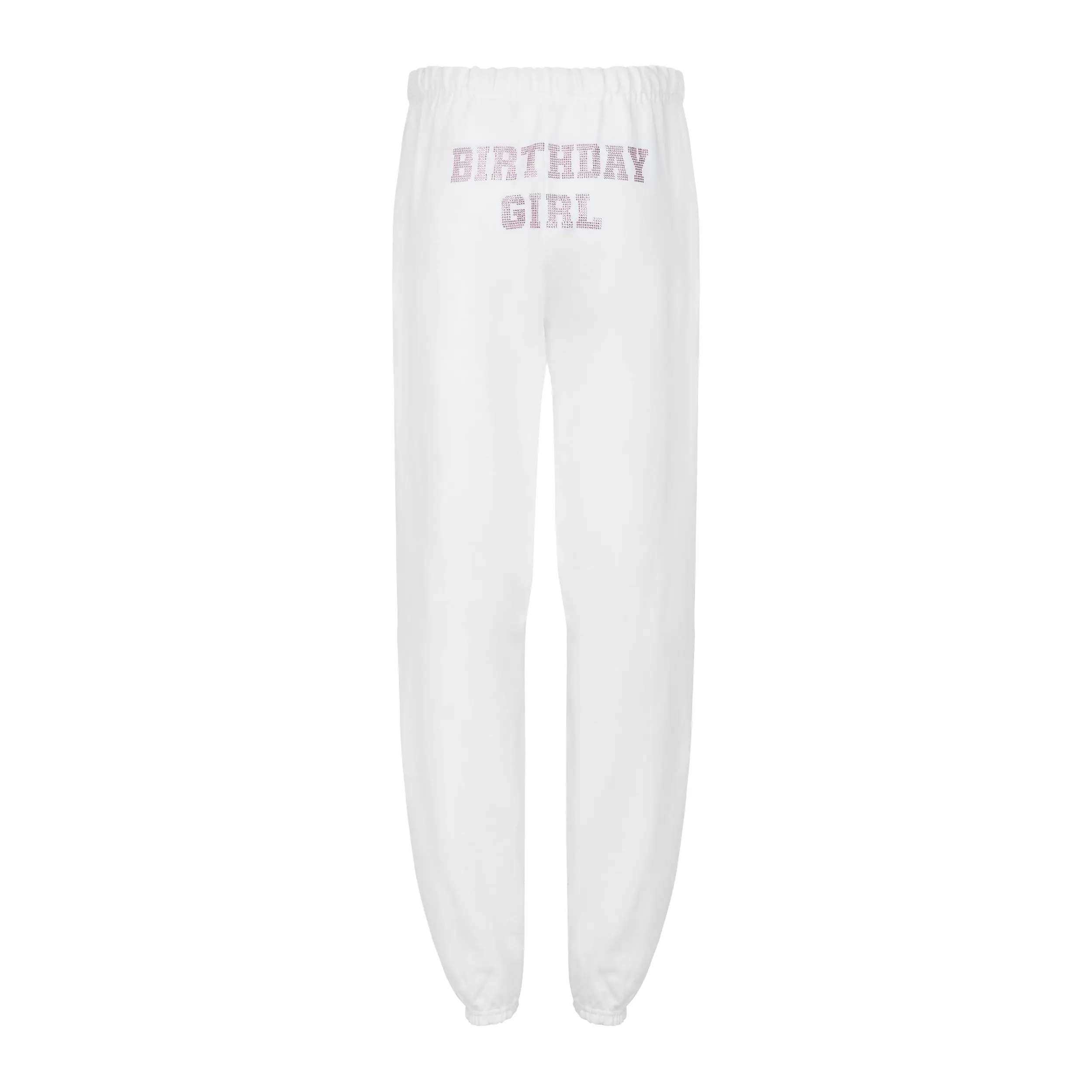 "BIRTHDAY GIRL" Sweatpants | Booty Placement | White | DARK ROSE | SAMPLE