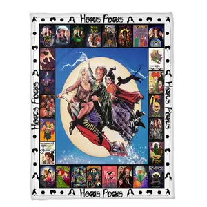 Hocus Pocus Witch Blanket,Movie Character Throw Blanket Soft Flannel for Couch Sofa, Hallowen Bed Blanket Cozy Warm, Bedspread Gifts