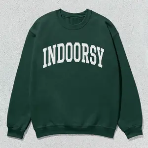 Indoorsy Sweatshirt, Collegiate Homebody Crewneck, Cozy Introvert Travel Pullover, Coastal Aesthetic Unisex Sweater, Vacation Lounge Top