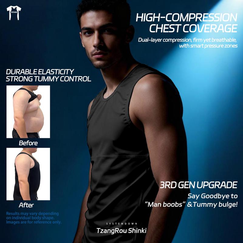 Men's Tummy Control Shapewear for Plus Size - Slimming & Comfortable（3rd Gen）