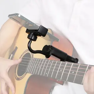 Adjustable Guitar Phone Stand Clip Holder, Cell Phone Mount, Compatible with All Smartphones, Digital Sheet Music Support, Ukulele Accessory, Easy Use