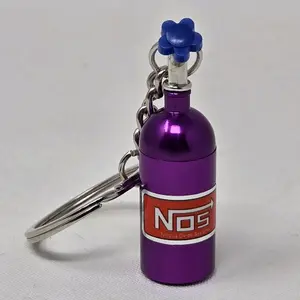 Signed NOS Nitrous Bottle Keychain -- Purple