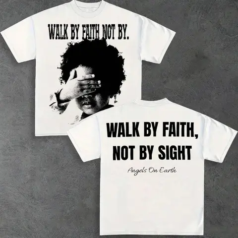 Unisex Graphic Tee Crewneck with Bible Verse Print, Casual Streetwear Short Sleeve, Faith Inspiring Design, Perfect for Daily Wear