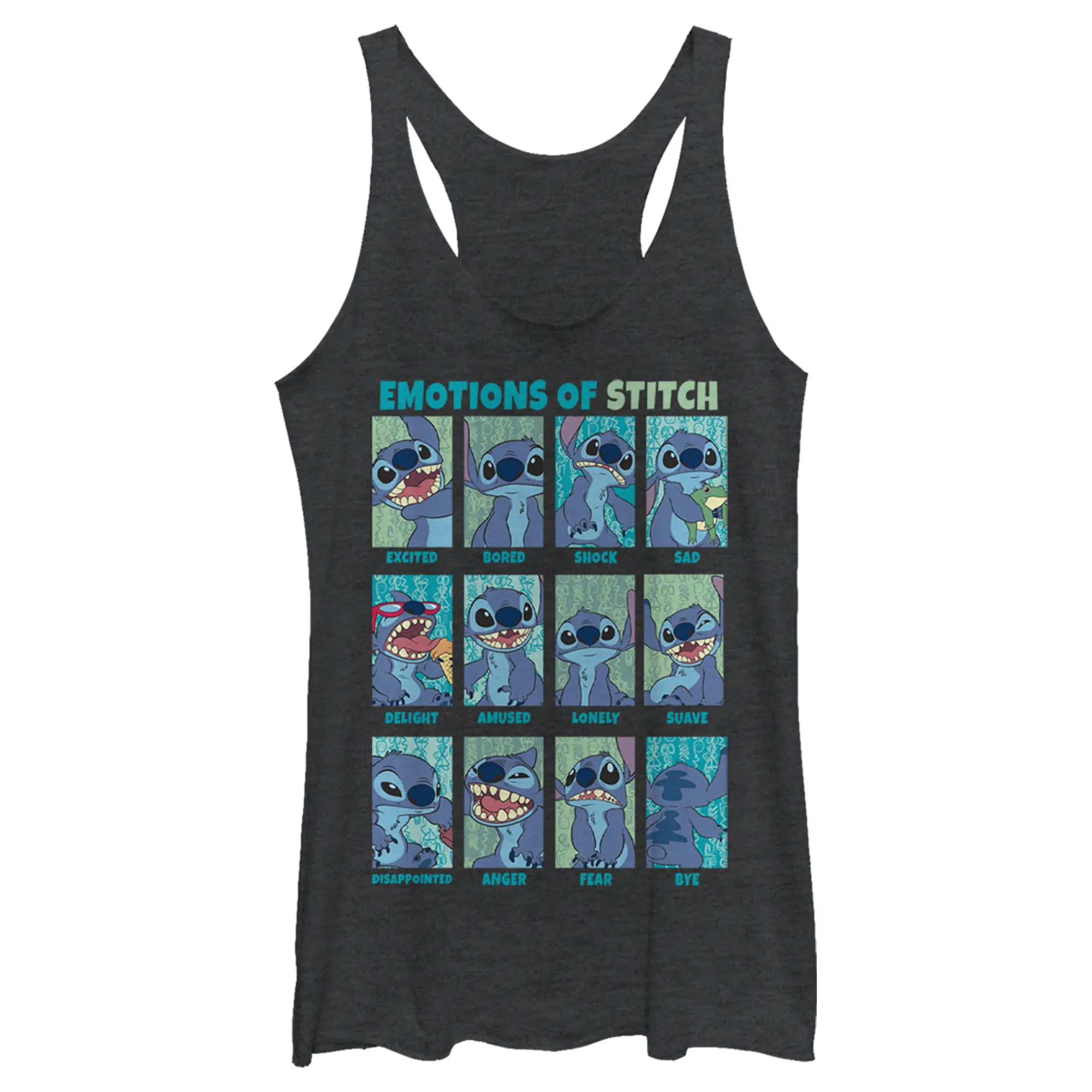 Women's Lilo & Stitch Emotions of 626 Racerback Tank Top