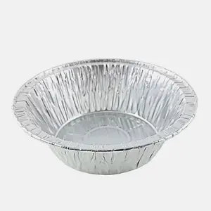 Durable 5 3/4" Deep Aluminum Foil Pot Pie Pan Baking Tin w/Clear Dome Lid