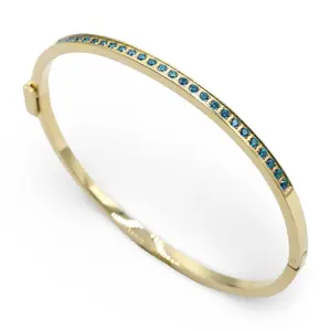 Skinny Steel BLUE Bangle