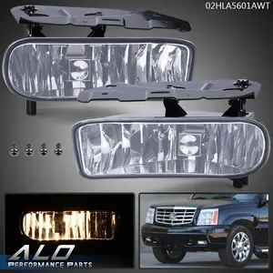 Fit For 02-06 Cadillac Escalade Left&Right Clear Lens Fog Light Lamps W/Bulbs