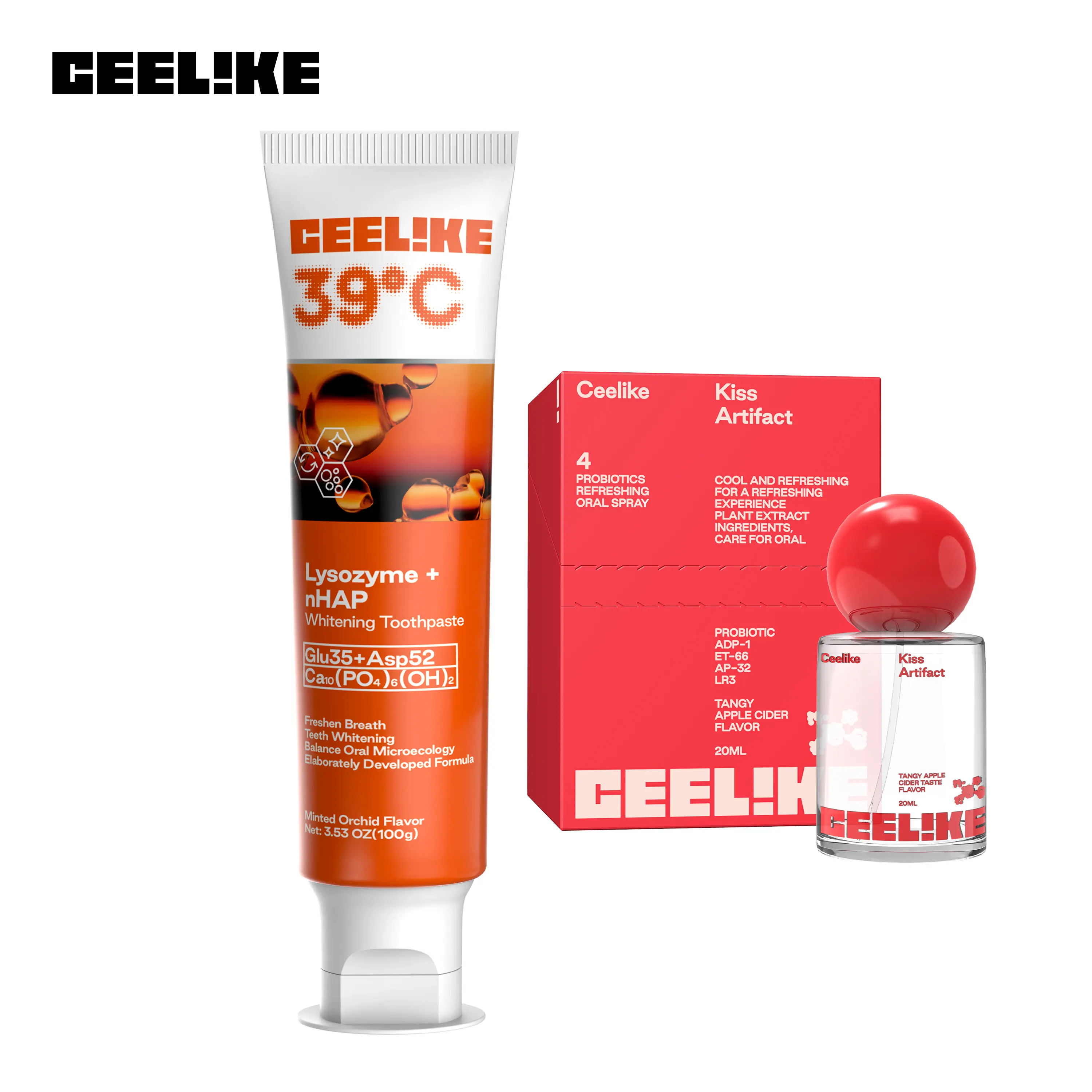 CEELIKE|MSDRWIKEY Set-1 Toothpaste+1 Probiotic Oral Spray - Apple Vinegar Flavor|Multi-Function Oral Care, Long-Lasting Freshness & Enamel Repair CEELIKE|MSDRWIKEY Set-1 Toothpaste+1 Probiotic Oral Spray - Apple Vinegar Flavor|Multi-Function Oral Care, Long-Lasting Freshness & Enamel Repair