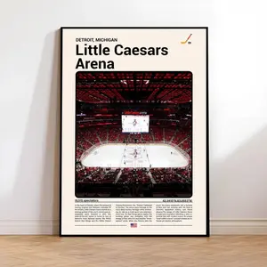 Little Caesars Arena Printable Wall Art, Detroit Sports Stadium Poster, Michigan Arena Print, Iconic City Landmark Decor, Minimalist Sports Wall Art