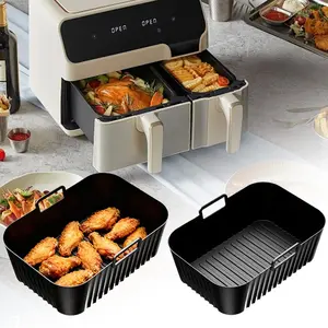 Non-Stick Air Fryer Liners Compatible with Silicone Baking Tray, Reusable 9L, Easy Clean, for Air Fryer Oven Microwave Kitchen Accessories