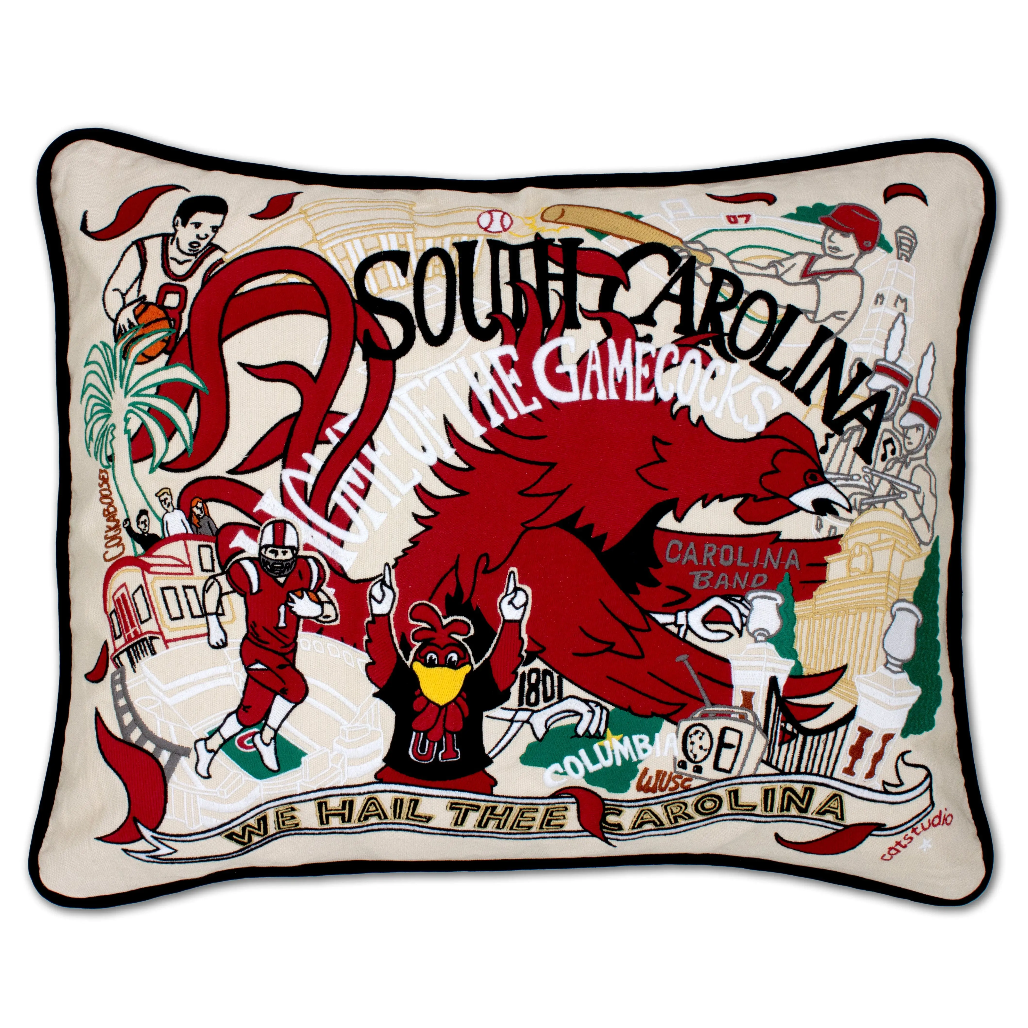University of South Carolina Collegiate Embroidered Pillow