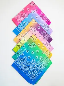 Colorful Ombre Print Bandana, Boho Style Hair Bandana for Women & Girls, Fashion Hair Accessories for Party, Daily Clothing Decor