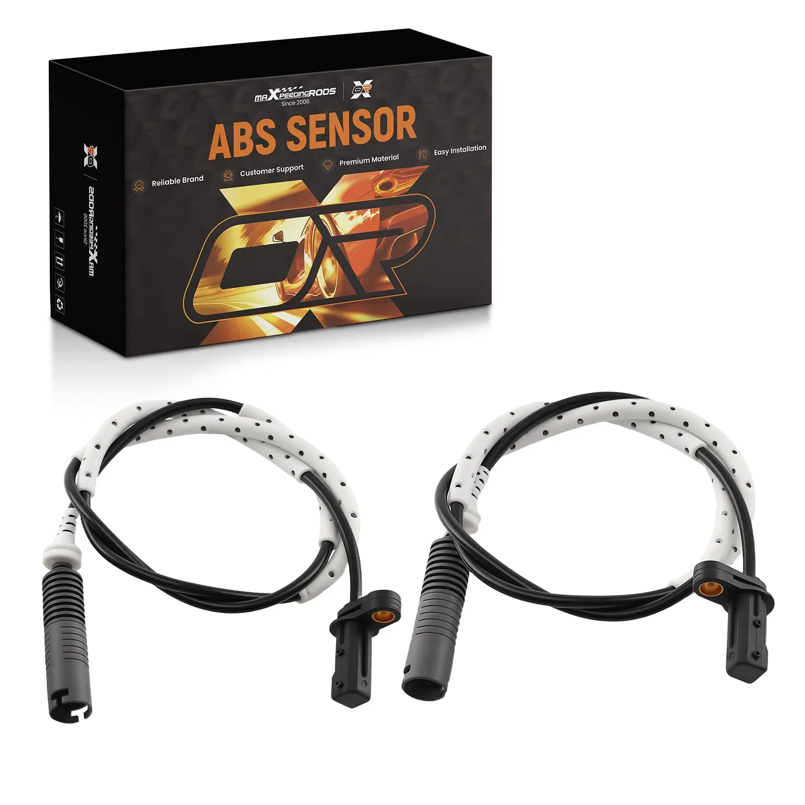 2Pcs ABS Wheel Speed Sensor compatible for BMW 128i 323i 325i 328i 34526760425