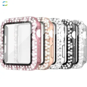 FC.S-5-Pack Women Bling Screen Protector Case Compatible with  Watch 38mm 40mm 41mm 45mm Series 10 42mm 46mm, Screen Case Compatible with iWatch Series 10 9 8 7 6 5 4 3 2 1 (40mm)