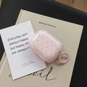 New Polka Dot Ring Earphone Case for Apple AirPods Pro 3/2/4/3/2, Fashionable Women's Earphone Cover, Simple Design, Apple Earphone Case