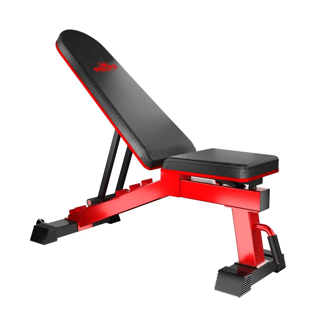 RELIFE Adjustable Weight Bench - 80-Degree Decline Sit-Up Bench for Compact Home Gym, Adjustable Chest Workout, Resistance Training, Back Extension Weight Lifting, Fit at Home Squat Rack Equipment, Compact Exercise Device Weight Lifting