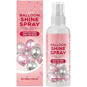 Balloon Shine Spray, Balloon Shine Spray Latex Balloons, Balloon Spray to Last and Shine, Waterproof, Fragrance-Free and Less Slippery High Shine Balloon Spray for Balloon Décor, Party, Events, 100ml