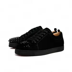 Men's shoes network red explosive fashion round head rivets nightclub hairstylist casual board shoes