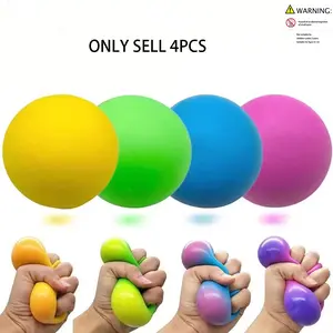 Colorful Dough Ball Squeeze Toy Set (4 Pieces), Fun Color-Changing Stress Relief Balls, Ideal for Anxiety and Pressure Relief, Perfect Fidget Tool