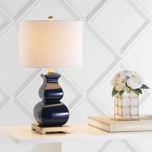 JONATHAN Y Vienna Ceramic LED Table Lamp , for bedroom, living room, foyer, hallways, dining room, dorms