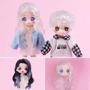 OB11 Transparent Parts Head Shell replacement Korean style Plastic Hair Transparent Replacement Doll Hair Head Mold For Dolls