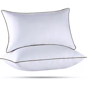 Pillows  Size Set of 2, Luxury Hotel Bed Pillows Set with Down Alternative Filling for Side and  Sleepers