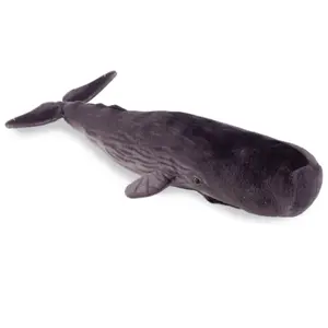 Real Planet™ Gray Sperm Whale Realistic Plush Stuffed Animal