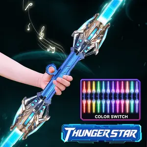 Children's Lightsaber Toy With Cool And Colorful Lights, Handsome Double-edged Lightsaber, And Telescopic Handle for Galaxy War Fighter Warriors, Holiday Gifts For Children