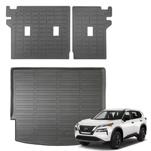 Canvcle Cargo Mat Fit for Nissan Rogue 2021-2026 (Not Fit Sport Model) Cargo Liner With Backrest Mats TPE All Weather Anti-Slip Odorless Trunk Mat for Nissan Rogue Accessories Eco-Friendly Durable Scratch-Resistant Easy Maintenance