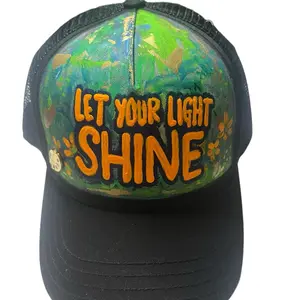 Let Your Light Shine Hand Painted Trucker Hat