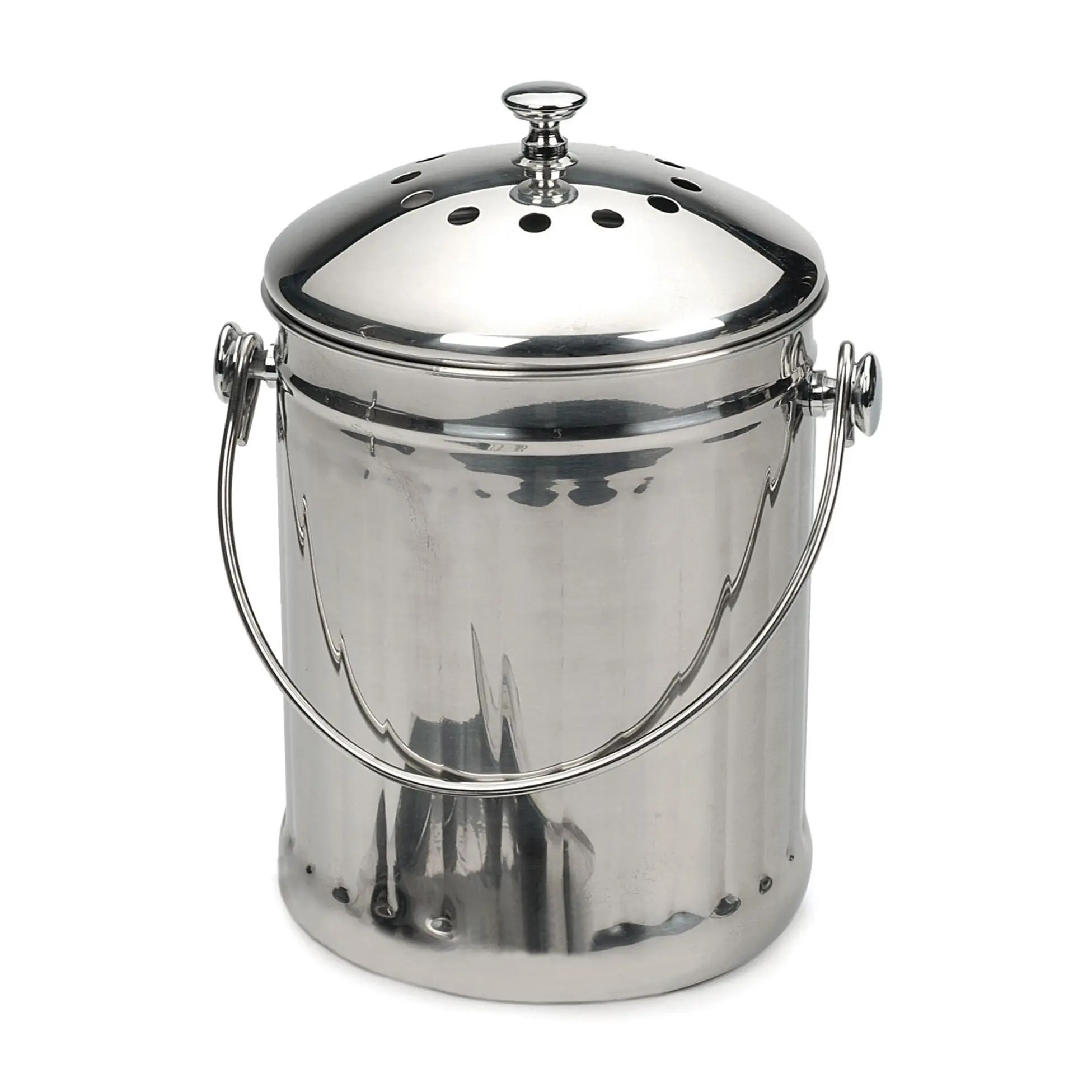 RSVP 1-Gallon Stainless Steel Compost Pail
