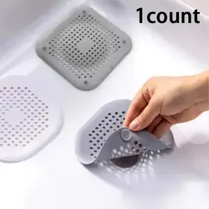Portable Square Shower Drain Hair Catcher, Easy-To-Install Hair Stopper for Bathroom Drains, Durable Design for Long-Lasting Use