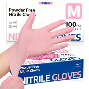 20/50/100pcs Nitrile Gloves, Disposable Comfortable, Home Use, Bathroom Cleaning, Tattoo, Hair Care, Multi-Functional Household Clean Gloves