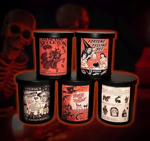 Vintage Halloween Candles | Antique Inspired Decor | Custom Scented | Spooky Retro Horror | Harvest Party | Unique Customized Scents, 10oz