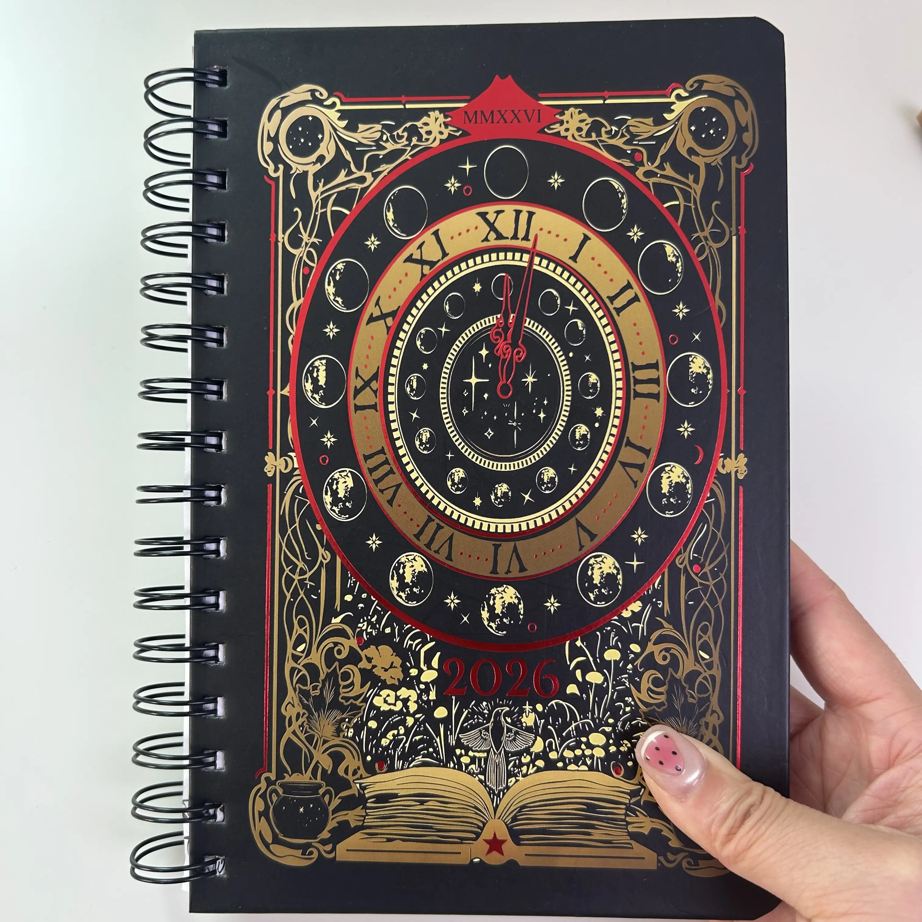 2026 Gothic Witch Tarot-Inspired 7x9 in Hardcover Weekly Planner with Elastic Closure, Sticker Sets, Bookmarks, Elegant Foil Designs, Full-Year Calendar, Manila Accordion File Organizer for Daily Tasks & Organization diy project