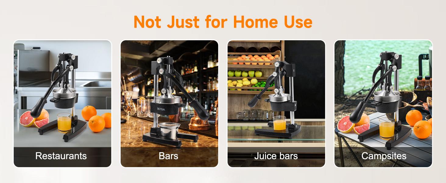 OSTBA Cast Iron Manual Juicer Hand Press, Commercial Grade Citrus Juicer, Stainless Steel Lemon squeezer for Orange, Lemon, Lime, Pomegranate with Stainless Steel Cup