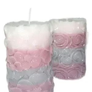 Candles - Elegant Floral Candles with Natural Ingredients for Home Decor and Relaxation