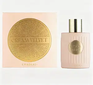 ITSRT Khadlaj Cream Velvet Unisex Eau De Parfum Spray, 3.4 Oz/100ml - Luxurious Velvety Floral, Creamy, Vanilla Scent, Long-Lasting EDP, Rich Vanilla And Sweet Aroma, Suitable