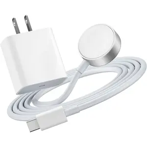 USB C Fast Watch Charger Compatible with Apple Watch Series , Magnetic Charging Cable with Type C 20W PD Adapter, Watch Cord with Wall Block, 4.9ft