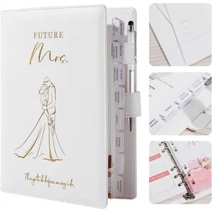 Engagement Gifts for Her Bride - Future Mrs. Wedding Planner Book and Organizer, 140 Pages, White, Ideal for Wedding Planning