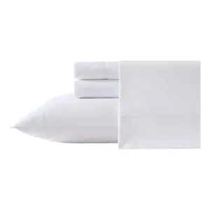 Laura Ashley Scallop Embroidered Ivory King Sheet Set
