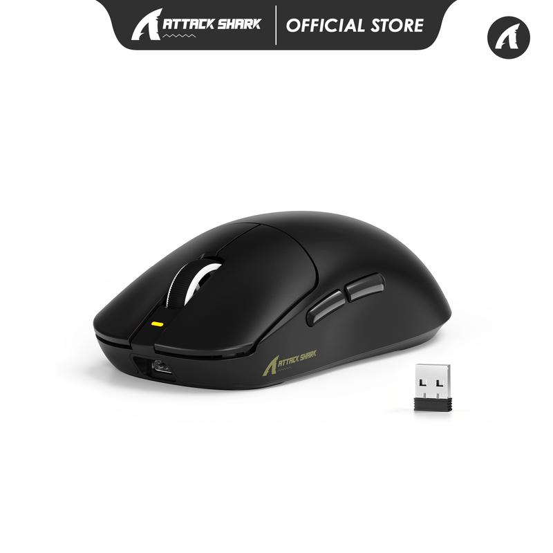 ATTACK SHARK X8SE Wireless Gaming Mouse,Adjustable 25K DPI PAW3311 Optical Sensor,Ergonomic 59g Lightweight,Triple Modes 2.4G/BT/USB-C,500mAH Battery,5 Programmable Buttons for PC/Mac