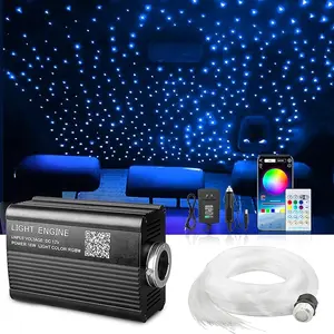 Starlight Headliner Kit 500/550 Piece Twinkle, 0.75mm*2m/3m(6.56ft/9.84ft), 16W Music Voice Activated RGBW Star Lights for Car Bedroom Theater Ceiling