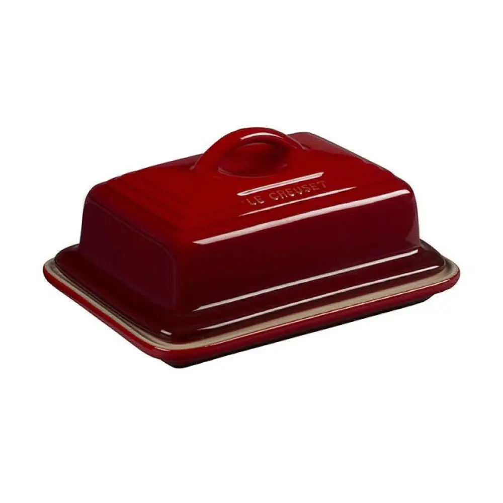 Le Creuset Heritage Stoneware Butter Dish | Cerise/Cherry Red