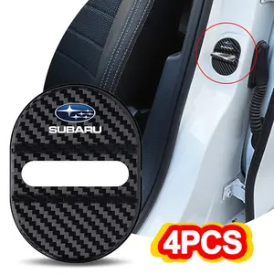 4PCS Car Door Lock Stainless SteelCover For Subaru Forester XV Outback Legacy WRX Tribeca Levorg BRZ Crosstrek Exiga Ascent Door Lock Covers
