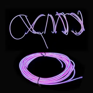 Spiked Lightweight Cable Wall Clips With Neon Bike/Party Wire Light Strips Kit 16.4ft