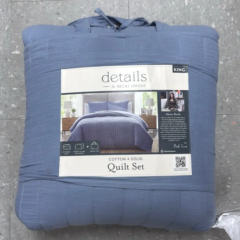 Cotton solid quilt set