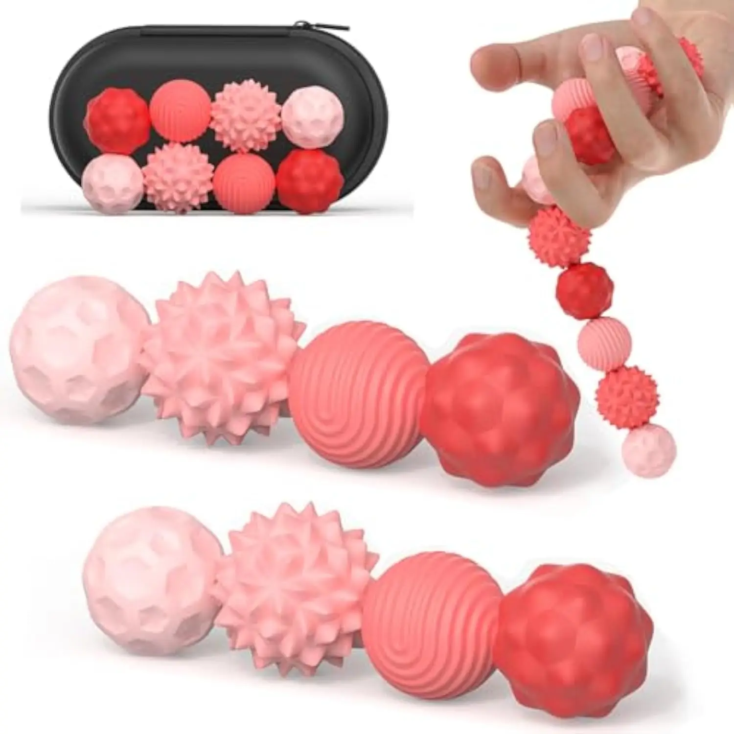 8 PCS/set Fidgeting Relax Toys with ElasticTexture,ViralStress Relief Toy,Fidget Balls Toys,Silicone Ball Set, Quietoffice fidget toys,Assorted Colors